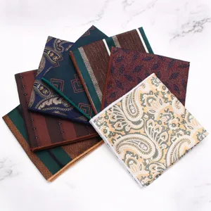 Set fazzoletto da taschino uomo affari paisley righe fazzoletto matrimonio festa accessori