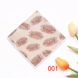 Heren zaken huwelijk pak zakdoek pochet veer patroon elegante accessoire