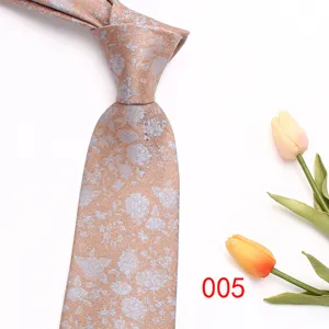 Men business tie with elegant floral jacquard pattern, classic style for formal wear.