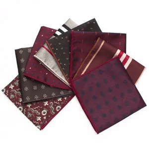 Pañuelo de Bolsillo para Traje de Negocios Formal de Hombre de Poliéster con Patrón Jacquard Pañuelo para Accesorios de Traje de Fiesta de Boda