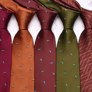 Men's business formal necktie set, 8cm width, classic micro pattern and solid color silk tie.