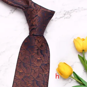 Classic men business necktie with exquisite floral pattern for formal wear and suits.