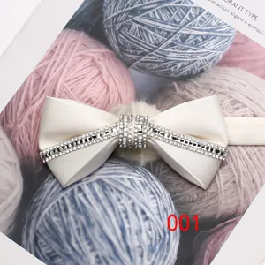 Farfallina argento con strass da uomo matrimonio sposo formale accessorio brillante