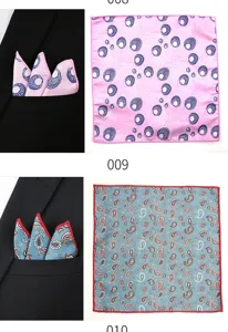 Pañuelo de bolsillo para hombre boda negocio traje poliéster diseño clásico moda