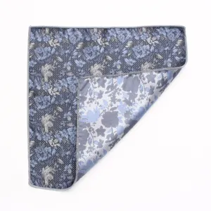 Heren polyester bloemen pochet voor pak smoking borstzak doek met jacquard patroon.