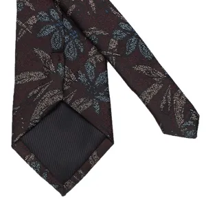 Cravatta rétro da uomo in jacquard business, elegante motivo floreale, larghezza 8cm.