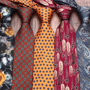Cravate Imprimée Florale pour Hommes Cravate Paisley Vintage pour Affaires Mariage Costume Casual Accessoires de Mode Élégants