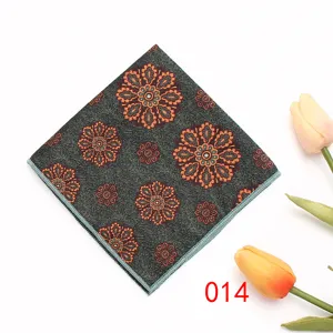 Heren retro bloemen pochet voor formeel kostuum stijlvolle borst zakdoek accessoire