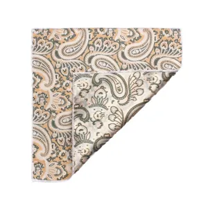 Elegante fazzoletto da taschino da uomo con fantasia paisley, accessorio per abito.