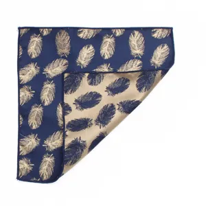 Heren pochet met elegant verenpatroon, luxe zakelijke pak accessoire voor formele evenementen.