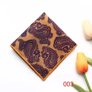 Vue rapprochée de la pochette de costume paisley rétro, élégant motif pour hommes chic.