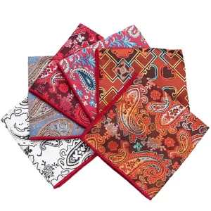 Pochette da taschino uomo paisley floreale fazzoletto da abito matrimonio affari