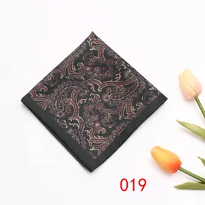 Homme formel costume d'affaires pochette retro paisley mouchoir de poche mode.