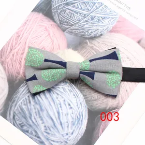 Farfallino casual in cotone da uomo con elegante motivo ad albero grigio accessorio moda