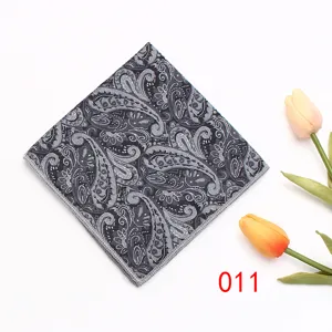 Heren zwart wit paisley pochet pak zakdoek voor zakelijke bruiloft formele gelegenheid.