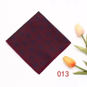 Heren zijde pochet donkerrood zakdoek voor zakenpak elegante kostuum mode accessoires