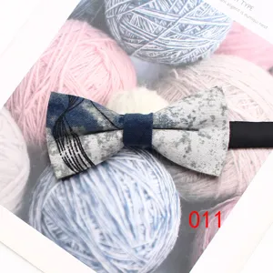 Farfallino in cotone uomo casual moda stampato design unico accessorio elegante