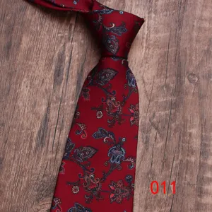 Cravate homme bordeaux imprimé cachemire classique mariage affaires vetement cou style