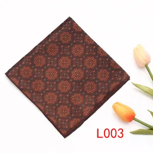 Pañuelo de bolsillo formal de negocios para hombre, pañuelo floral vintage para boda y banquete.