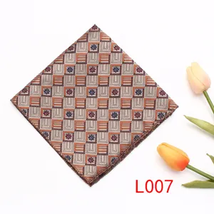 Pañuelo de bolsillo formal de negocios patrón geométrico floral para traje de boda
