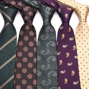 Men's Business Casual Necktie Classic Striped Paisley Polka Dot Jacquard Tie Fashion Neck Wear For Wedding Party