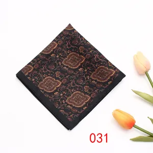 Chic pochette de costume homme elegante motif vintage mouchoir pour mariage et soiree