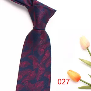 Men's Business Formal Tie 8cm Jacquard Polyester Silk Necktie Detail View In Stock Wholesale