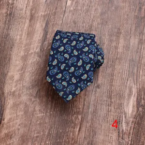 Stijlvolle smalle heren das met paisley print van katoen voor zakelijk en casual