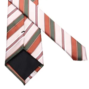 Classic diagonal striped mens necktie for business and casual wear, elegant design.