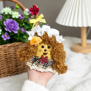 Handmade Entada pod doll pendant creative DIY craft cute decorative accessory detail shot