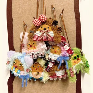Handmade natural bean pod doll pendant cute cartoon hanging ornament craft decoration