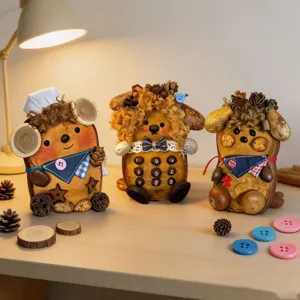 Handmade Cute Plush Animal Doll Pod Pendant Creative Healing Stuffed Toy Bag Hanging Ornament Home Decor Gift
