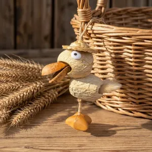 Handgemachte Nussschale Ente Anhänger Naturfruchthandwerk rustikales Hängeornament Deko
