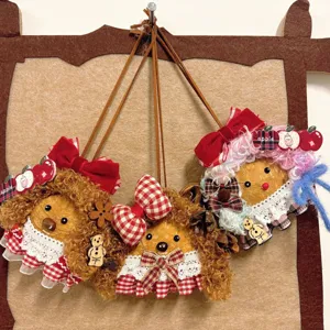 Handmade Natural Plant Pod Cute Doll Pendant Creative Craft Hanging Ornament Car Bag Decor Gift
