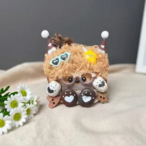 Handmade Yunnan Entada Bean Pod Doll DIY Material Package Cute Plush Cartoon Creative Pendant Home Decor Craft Gift
