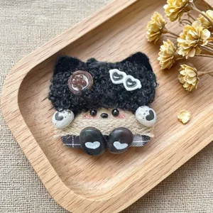 Handmade Entada bean doll pendant cute creative wool craft gift for friends desktop decor