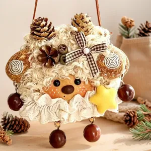 Ciondolo in Peluche di Bambola di Baccello Carino Fatto a Mano Ornament Sospeso Morbido Peluche Giocattolo Decorazione Casa Regalo per Bambini e Ragazze