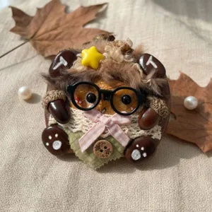 Handmade natural seed pod doll pendant creative DIY craft cute miniature accessories home decor gift