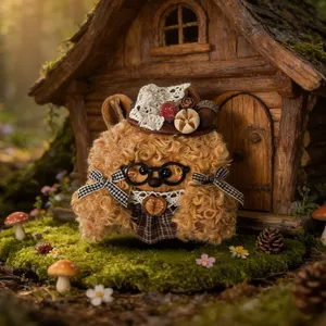 Handcrafted pod doll plush pendant miniature forest style creative cute gift toy
