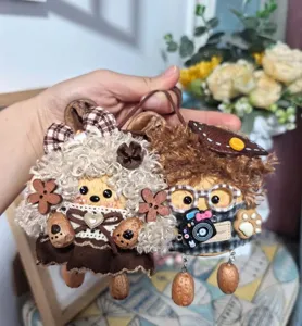 Handgemachte kreative Paare Walnuss Schote Puppe Hängende Ornament Handwerk Geschenk für Freundin