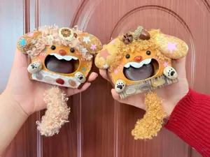 Handgemachte kreative Bohnenhülsen Puppe Plüsch Anhänger Paar Geschenk süßes flauschiges Spielzeug