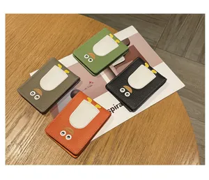 Schlichtes dünnes Leder Führerschein Etui mehrfarbig niedliches Küken Design Brieftasche