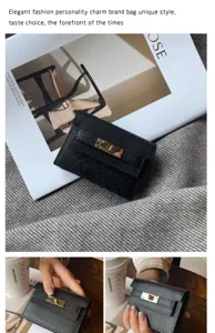 Detailed view of genuine leather accordion card case with classic metal turn lock closure.