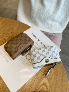 Women coin purse cute mini short wallet zipper letter print stylish card holder bag