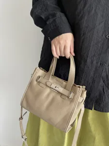 Femme Cuir Véritable Sac Cabas Luxe Designer Style Kelly Sac à Main Fermeture Classique Sac Bandoulière