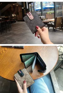 Genuine leather driver license holder and card case wallet for women chic new style