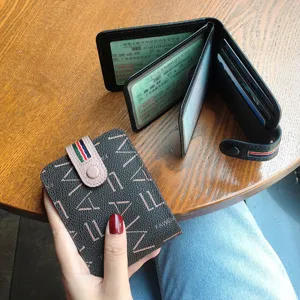 Genuine Leather Driving License Holder Wallet Women Printed Card Holder Passport Organizer Case