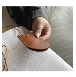 Astuccio chiavi minimalista in vera pelle con collana mini borsa accessorio moderno