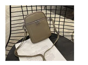 Genuine leather mini phone bag for women, trendy small crossbody bag for summer daily use.