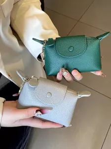 Mini leather coin purse and cute keychain bag, stylish pouch for women and girls daily use.